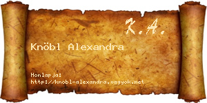 Knöbl Alexandra névjegykártya