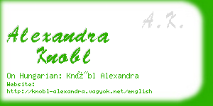 alexandra knobl business card